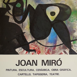 Joan Miró Original Poster 1982,Art Prints,Affordable Prints,Original Art,Ready to Frame Art,Wall Art Decor