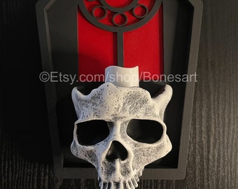 Gothic Pointed Cathedral Skull Sconce with LED Votive - Spooky Halloween Decor