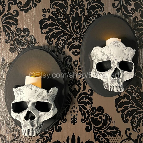 Gothic Skull Sconces