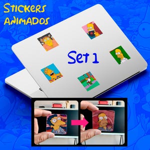 Set de 10 pegatinas animadas de Los "Simpsons" - SERIE 1