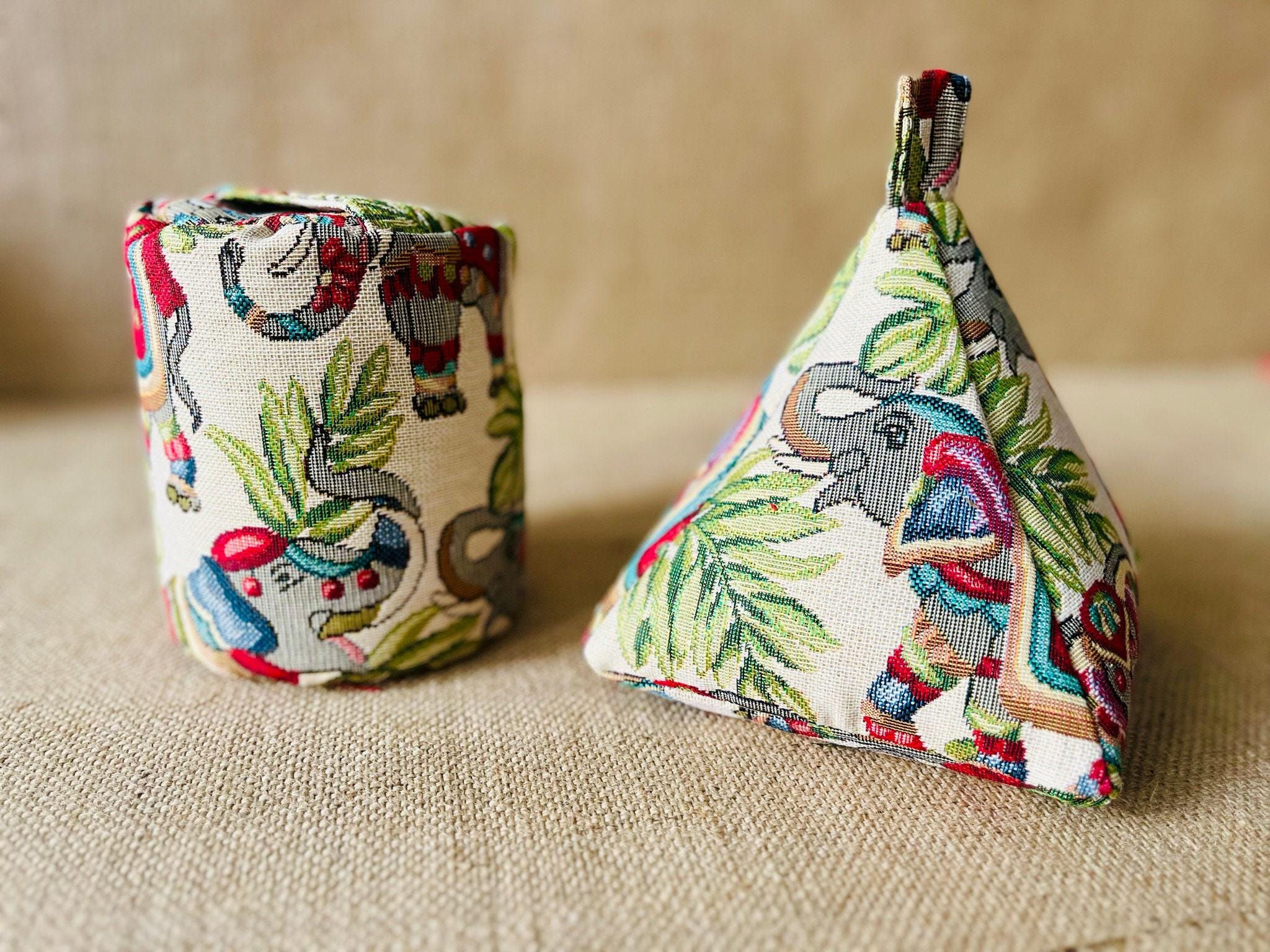 Elephant Tapestry Door Stop - Handmade Decorative Fabric Doorstop - Weighted Home Decor - Cristmas Gift