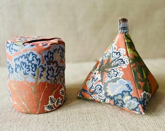 Handmade Japanese Koi Fabric Doorstop - Rust Orange Weighted Door Stop