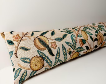 William Morris Pomegranate Tapestry Heavy Draught Excluder – Botanical Fruit Design Available 70 to 200cm