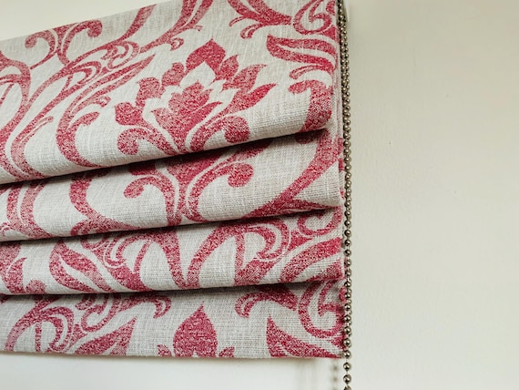 Custom Roman Blind: Clarke & Clarke Leyburn Fabric, Handmade to Measure