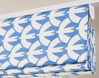 Scion Pajaro Electric Blue Roman Blind | Mid Century Modern Blind | Made to Measure