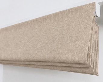 Buff Beige Linen Look Roman Blind | Made to Measure | Up to 300cm Wide