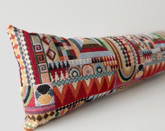 Burlete de tapicería boho pesado – 70-200 cm, tope contra corrientes de aire con peso, para ventanas y puertas