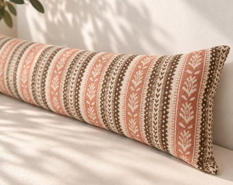 Provence Pink French Stripe Heavy Draught Excluder – 70-200cm, Weighted Draft Stopper, Windows and Doors