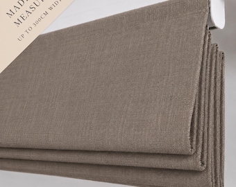 Truffle Taupe Greige Linen Look Roman Blind | Made to Measure | Up to 300cm Wide