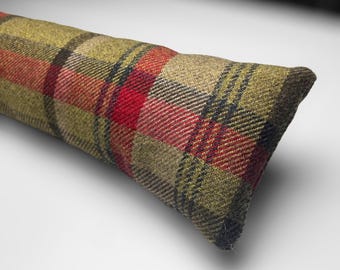Handmade Wool Tartan Draught Excluder: Weighted Farmhouse Decor 70-200cm