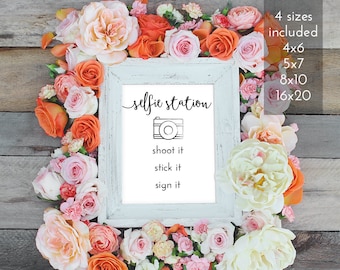 Selfie Station Wedding Sign Printable Photo Booth Wedding Sign Instant Download Selfie Station Sign Downloadable Party Photo Booth #b101