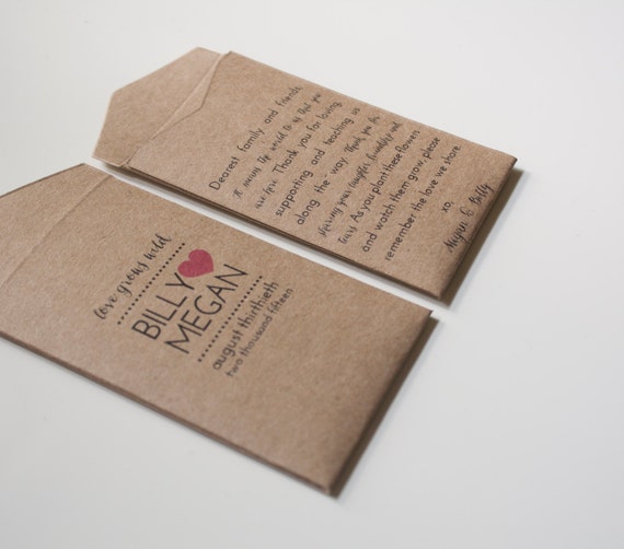 Diy Rustic Love Grows Wild Seed Packet Wedding Favor Envelopes Etsy