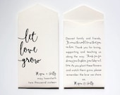 Let Love Grow Cream Personalized Seed Packet Wedding Favors - Flower Seed Envelopes - Custom Bridal Shower Favor - Eco Friendly Wedding