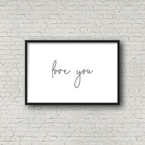 Love You Printable Wall Art | Nursery Minimalist Sign | 24x36 Poster ...