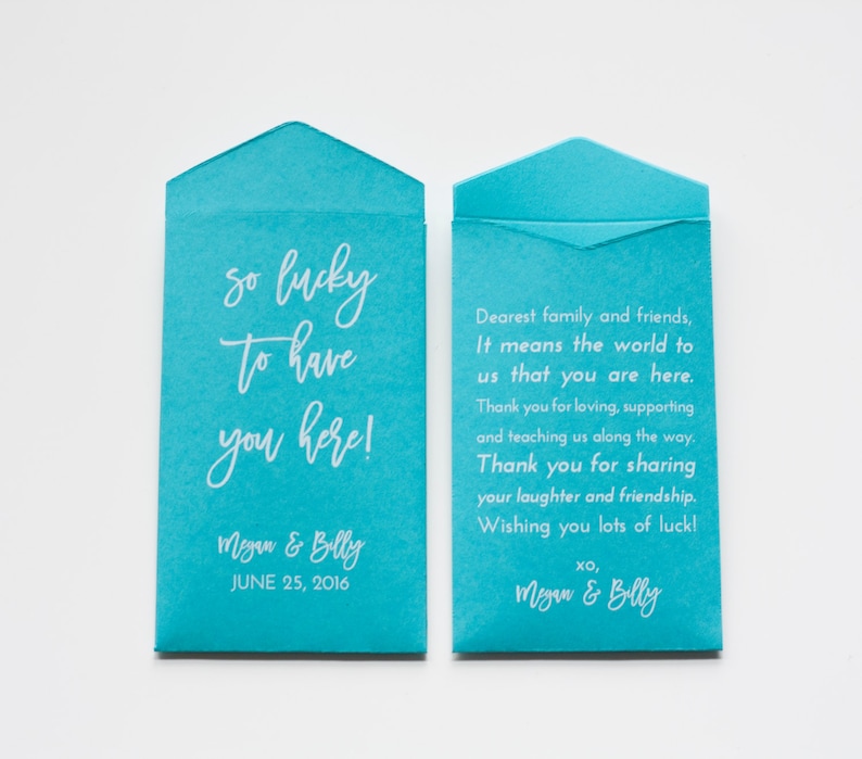 Vegas Wedding Favor DIY Custom Red Lottery Ticket Wedding Favor Packet Envelopes Many Colors Available Lottery Ticket Envelope Favor