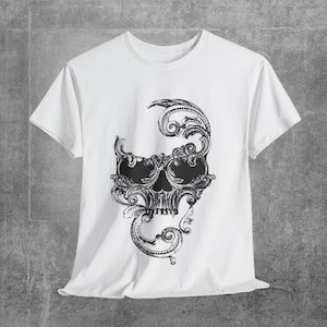 Gothic Schädel-Grafik-T-Shirt