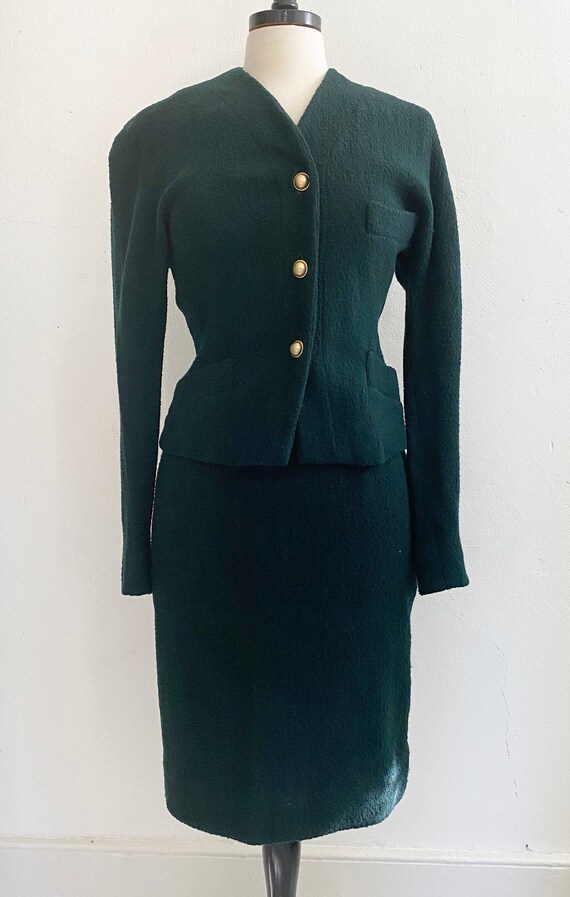 Vintage Black Label Donna Karan 2- Piece Forest Gr