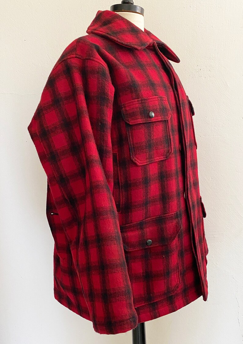 Vintage Woolrich Hunting Jacket Heavy Wool. Red Green Black | Etsy