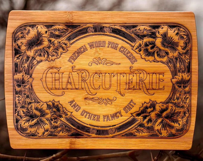 Whimsical Wooden Charcuterie Board - Perfectly Engraved for a Gourmet Giggle!