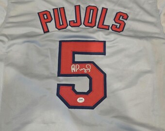 Albert Pujols Future MLB HOF St Louis Cardinals Signed Autographed Large Jersey coa