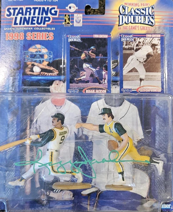 REGGIE JACKSON HOF Signed Starting Lineup Toy W Coa - Etsy