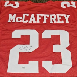 Christian McCaffrey NFL Signed Autographed San Francisco 49ers Jersey w coa
