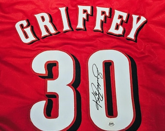 Camisa assinada pelo HOF do Cincinnati Reds com Ken Griffey Jr.
