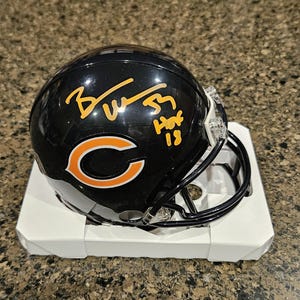 Brian Urlacher Signed Chicago Bears Mini Helmet w coa