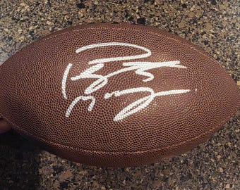 Peyton Manning NFL HOF Indianapolis Colts Denver Broncos Signed Autographed Football w coa