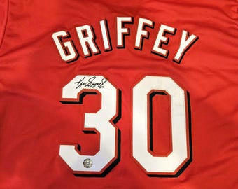 Maillot Ken Griffey Jr HOF signé Cincinnati Reds avec certificat