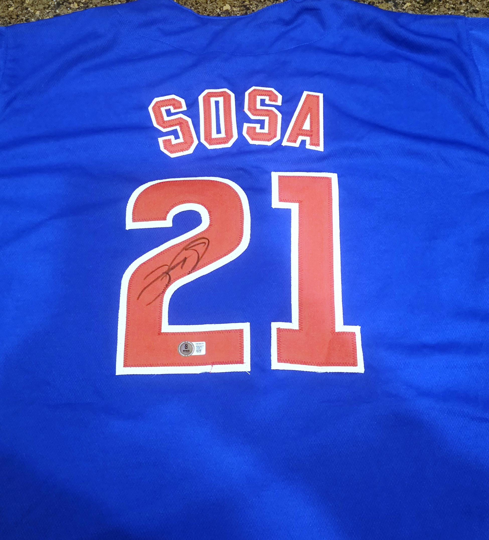 か*生様 【12月SALE】MLB サミー・ソーサ直筆サイン入りユニフォーム Sammy sosa jersey - Etsy 日本