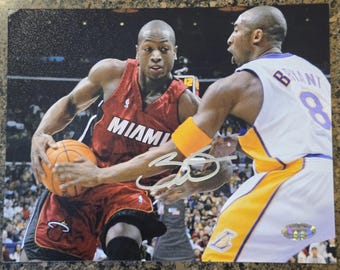 ドウェイン・ウェイド直筆サイン入り 8x10 写真 マイアミ・ヒート NBA 