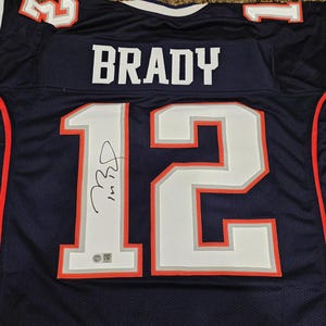 Tom Brady NFL HOF Signed Autographed New England Patriots Jersey w coa