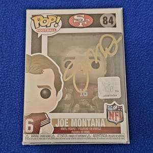 Joe Montana San Francisco 49ers NFL signiert Funko Pop #84 mit COA