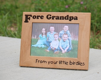 Personalized Photo Frame - Laser Engraved, Father&#39;s Day Gift, Gift for Dad
