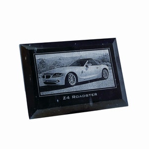 Personalized  Black Marble 5x7 Portrait Plaque - Laser Engraved with Your Photo
