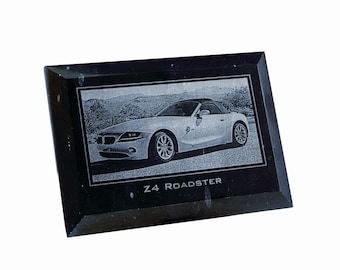 Personalized  Black Marble 5x7 Portrait Plaque - Laser Engraved with Your Photo