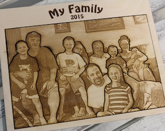 Photo Engraved Wood Board Puzzle - Mother&#39;s Day, Gift for Mom