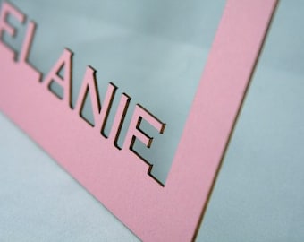 Personalized Laser Cut 11x14" Mat Board Cutout Frame