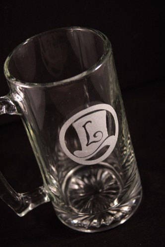 Personalized 25 oz. Glass Beer Mug - Laser Engraved