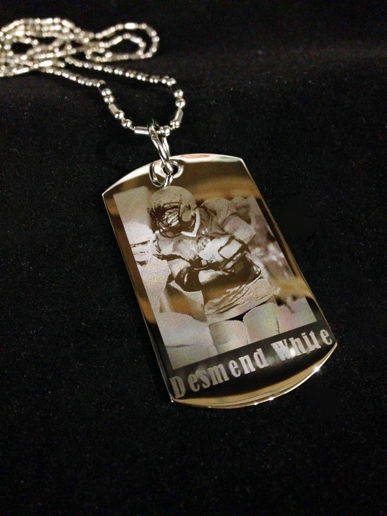 Personalized Photo Engraved Dog Tag Etsy