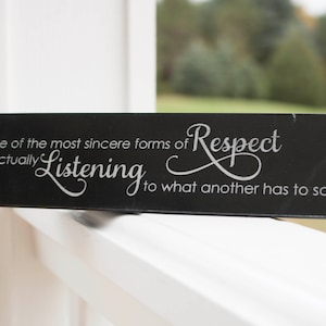 Personalized Black Marble Name Bar - Laser Engraved