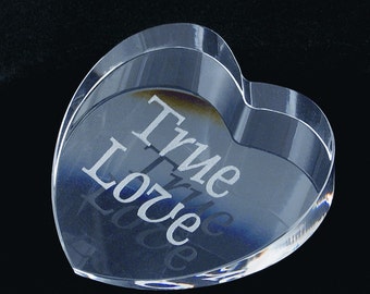 Personalized Crystal Paperweight  - 5 New Designs! - Laser Engraved