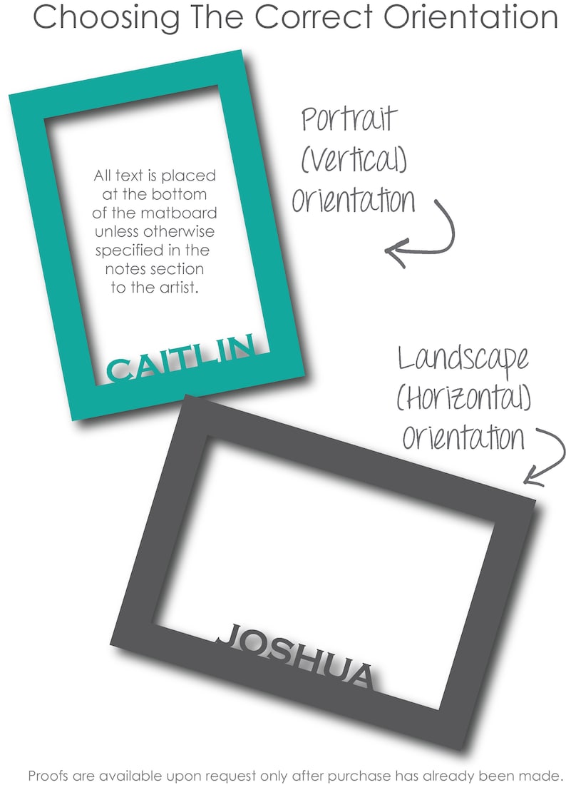 Personalized Laser Cut 5x7 Mat Board Cutout Frame Etsy