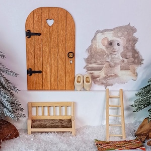 Secret Santa deurstartset met Secret Santa accessoires, Secret Santa deur, ladder, deurmat en Secret Santa schoenen
