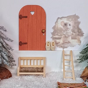 Secret Santa deurstartset met Secret Santa accessoires, Secret Santa deur, ladder, deurmat en Secret Santa schoenen