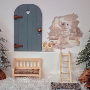 Secret Santa deurstartset met Secret Santa accessoires, Secret Santa deur, ladder, deurmat en Secret Santa schoenen