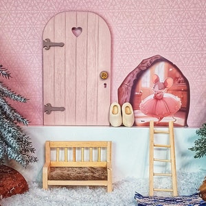 Secret Santa deurstartset met Secret Santa accessoires, Secret Santa deur, ladder, deurmat en Secret Santa schoenen