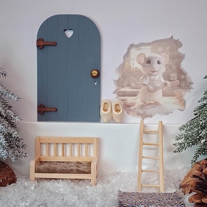 Secret Santa deurstartset met Secret Santa accessoires, Secret Santa deur, ladder, deurmat en Secret Santa schoenen