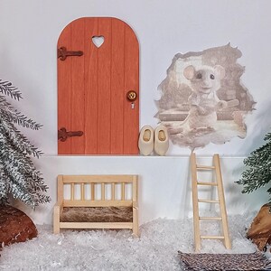 Secret Santa deurstartset met Secret Santa accessoires, Secret Santa deur, ladder, deurmat en Secret Santa schoenen